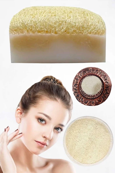 3'lü Gözenek Temizleme Leke Ölü Deri Peeling Ruşur Taşı Masaj Etkili Lifli Eşek Sütlü ürün görseli 1