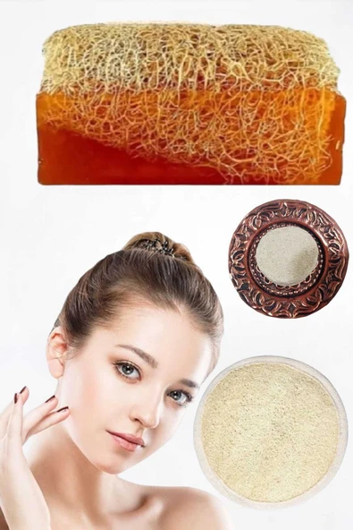 3'lü Gözenek Temizleme Sivilce Leke Akne Ölü Deri Peeling Ruşur Taşı Masaj Etkili Lifli Ballı Sabun ürün görseli 1
