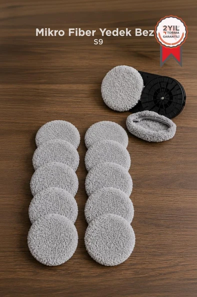 Cam Silme Temizleme Robotu Bezi 5 li Set (10 Adet) S9 Uyumlu Mikro Fiber Yedek Bez ürün görseli 1