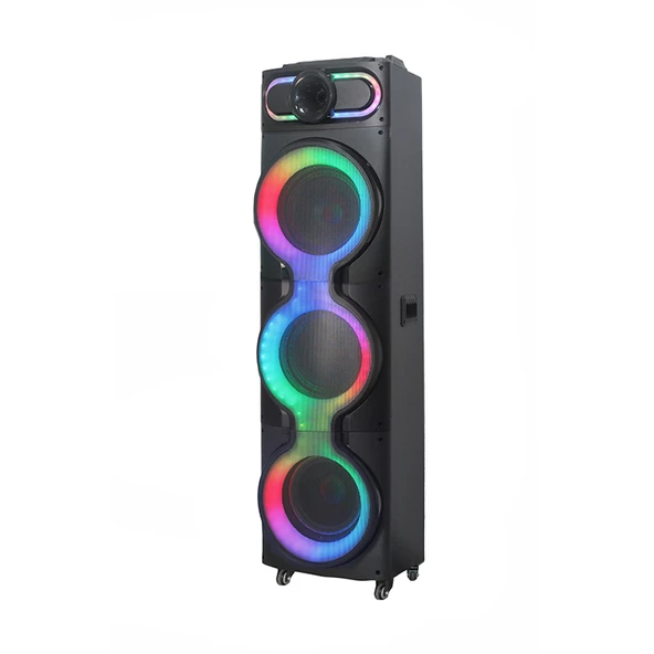 GD-3126 Dijital LED Göstergeli Mikrofonlu RGB TWS Üçlü 10 inç Stereo Bass Kablosuz Karaoke Hoparlör ürün görseli 1