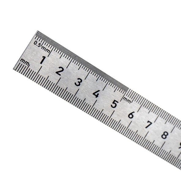 Rox 0198 Çift Taraflı Çelik Cetvel 150 mm - Resim 2