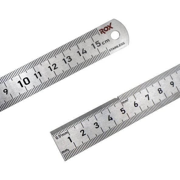Rox 0198 Çift Taraflı Çelik Cetvel 150 mm ürün görseli 1