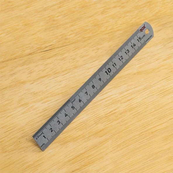 Rox 0198 Çift Taraflı Çelik Cetvel 150 mm - Resim 3