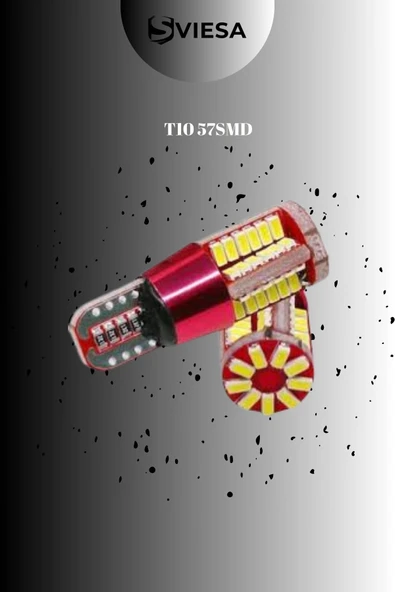 T10 5w Beyaz 57 Ledli Araba Oto Işık Iç Lamba,park,plaka Led Ampul Araç Aydınlatma 2 Adet ürün görseli 1