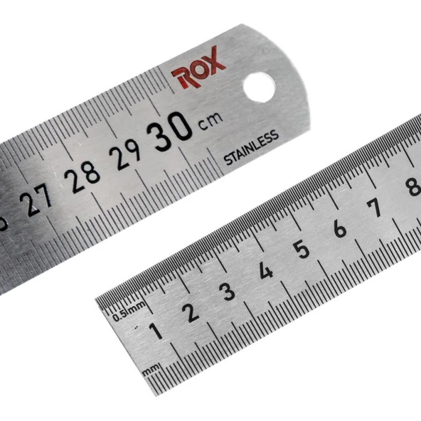 Rox 0199 Çift Taraflı Çelik Cetvel 300 mm ürün görseli 1