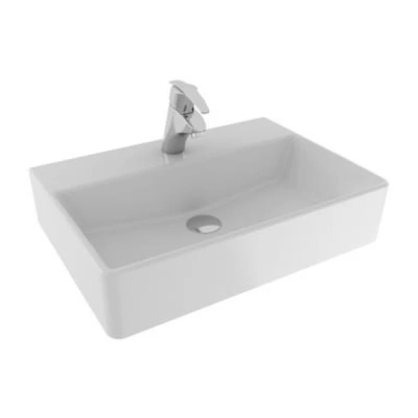 Serel Minimal Dikdörtgen Tezgah Üstü Çanak Lavabo 42x60 2047TDS110H ürün görseli 1