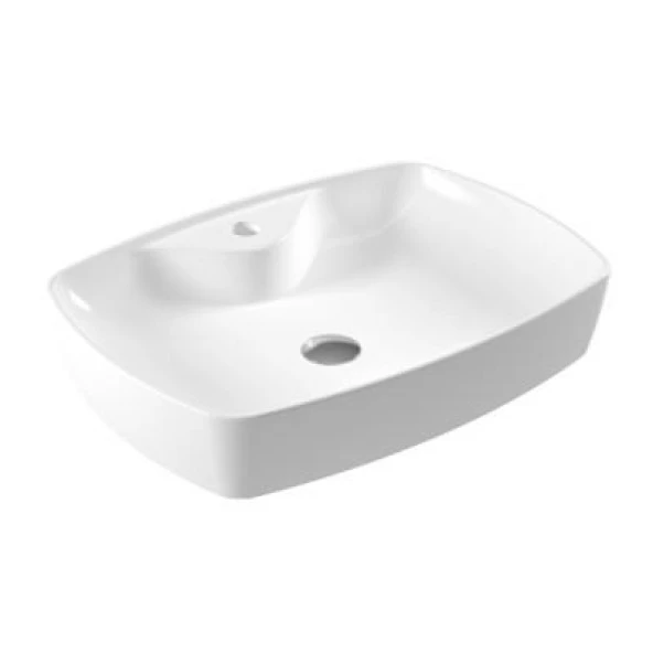 Serel Tezgah Üstü Çanak Batarya Delikli Lavabo 44x60 cm 1634TXS110H ürün görseli 1