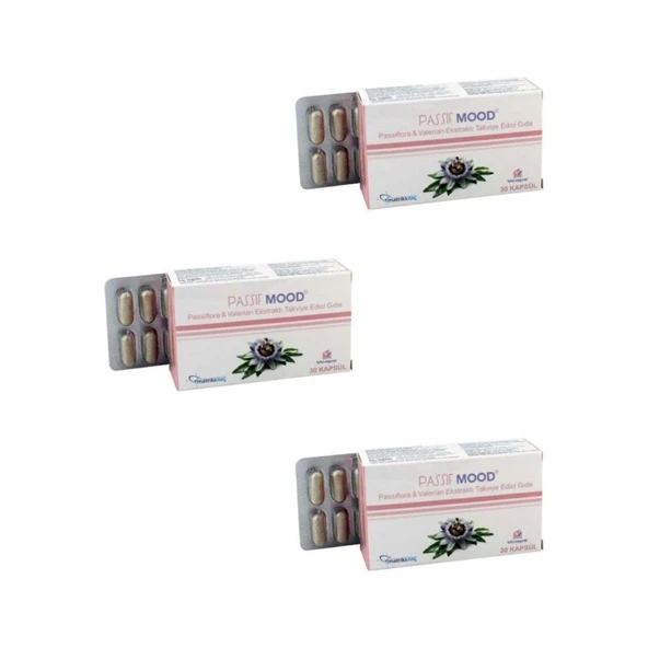 Passif Mood Passiflora 30 Kapsül 3'Lü PAKET (SKT:05/2029) ürün görseli 1