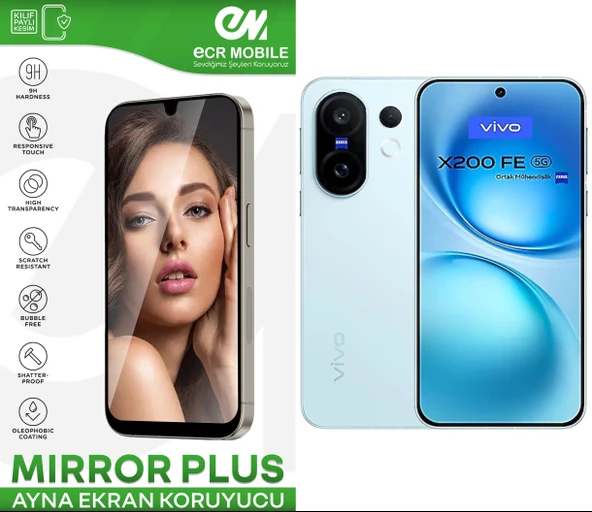Vivo X200 FE ile Uyumlu Esnek Ayna(Mirror) 9H Nano Ekran Koruyucu ürün görseli 1