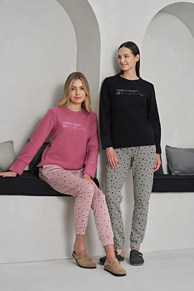 Koyu Pembe Pijama Takımı S Beden ürün görseli 1
