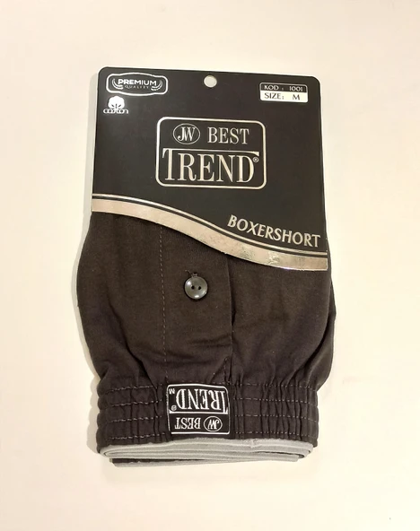Monalisa Home Lastikli  Düğmeli Koyu Gri Renk M Beden Boxershort ürün görseli 1