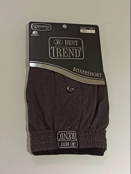 Monalisa Home Lastikli  Düğmeli Koyu Gri Renk L Beden Boxershort ürün görseli 1