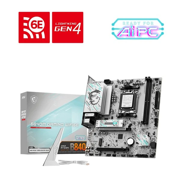MSI PRO B840M-P WİFİ6E DDR5 HDMI 5 GBPS 2.5G LAN MaTX ürün görseli 1