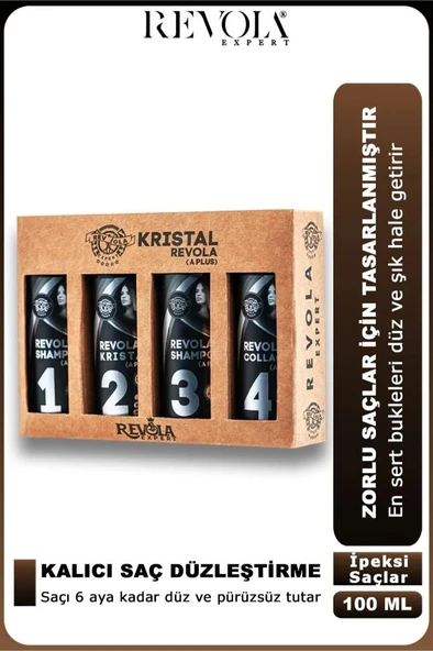Revola Expert Kristal A Plus Saç Düzleştirici 4'lü Set 4x100 Ml ürün görseli 1