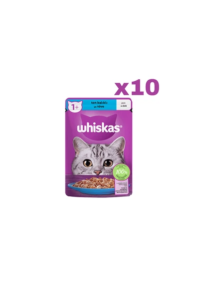 Whiskas Ton Balıklı Kedi Yaş Mama 10 Adet (1x85GR) ürün görseli 1