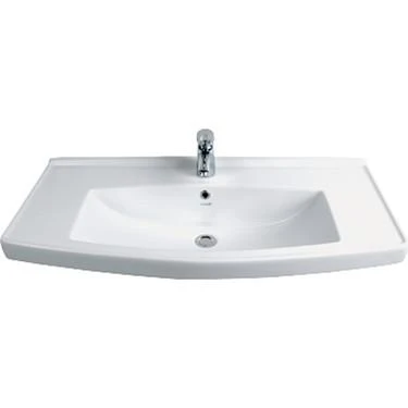 Creavit Tefen 100 cm Etajerli Dolap Mobilya Uyumlu Lavabo TF100 ürün görseli 1