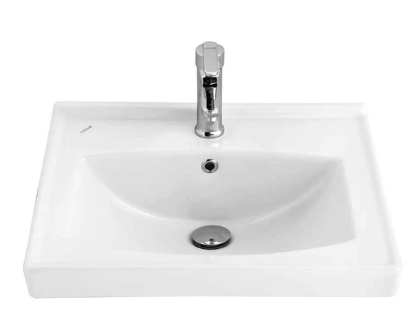 Creavit Sera 55 cm Mobilya Dolap Uyumlu Etajerli Lavabo TF155 ürün görseli 1
