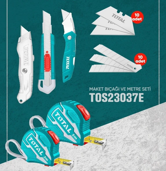 Total Ölçü ve Maket Bıçağı Seti TOS23037E 7 Prç ürün görseli 1