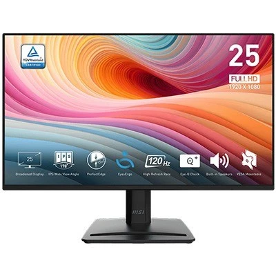Msı 24.5 Pro Mp252 E2 1920X1080 (Fhd) 16:9 Flat Ips 120Hz 1Ms Adaptıve-Sync Monıtor ürün görseli 1