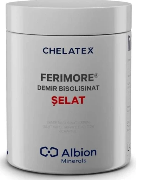 Chelatex FERIMORE Demir Bisglisinat 60 Bitkisel Kapsül ürün görseli 1