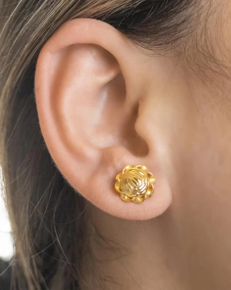 Yiğitbaşı Gold 22 Ayar Top Küpe (3327) ürün görseli 1