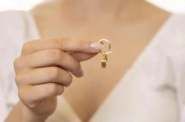 Yiğitbaşı Gold 22 Ayar Halka Küpe (3482) ürün görseli 1