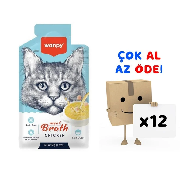 Wanpy Tavuk Etli Kedi Çorbası 50 Gr 12'li Paket ürün görseli 1
