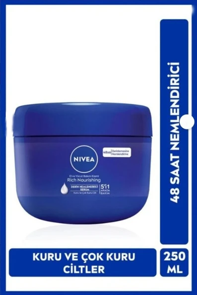 Nivea El ve Vücut Kremi 250 Ml Derinlemesine Nem 48h ürün görseli 1