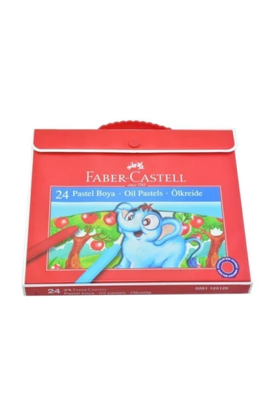 Faber Castell Plastik Çantalı Tutuculu Pastel Boya 24 Renk ürün görseli 1
