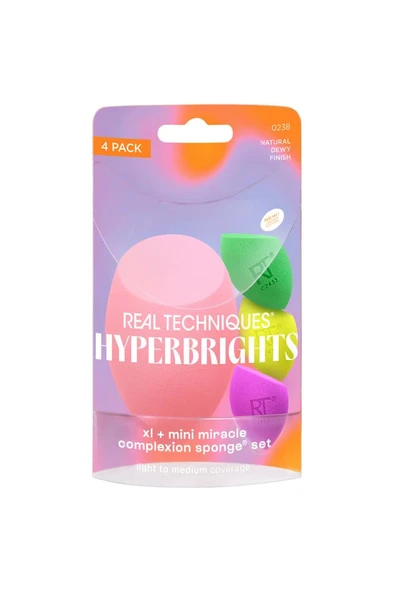 Real Techniques Hyperbrights Xl + Mini Miracle Complexion Sponge Set ürün görseli 1