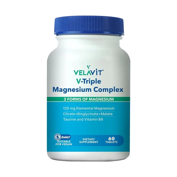 Velavit V-Triple Magnesium Complex 60 Tablet ürün görseli 1