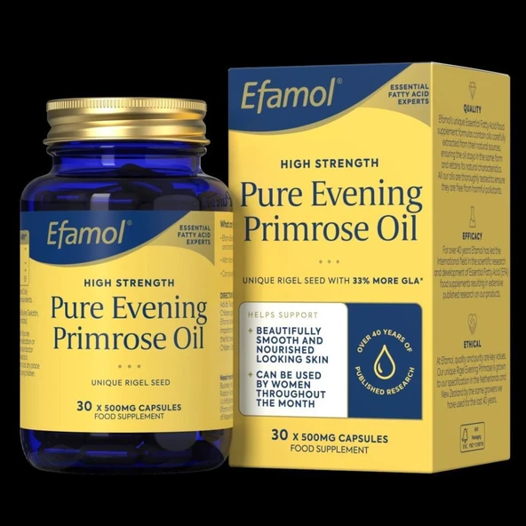 Efamol Pure Evening Primrose Oil 500 mg x 30 Kapsül ürün görseli 1