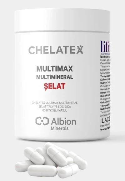 Chelatex Multimax Multimineral Şelat 60 Bitkisel Kapsül ürün görseli 1