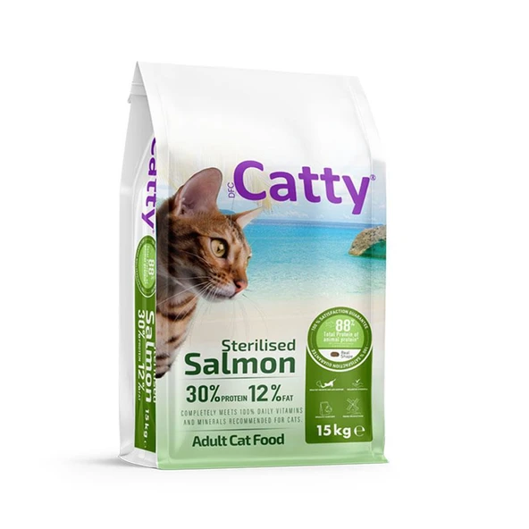 Catty Somonlu Kısırlaştırılmış Yetişkin Kedi Maması 15 Kg ürün görseli 1