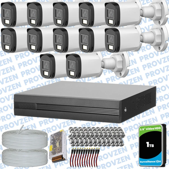 Provzen Dahua 14 Kameralı Full HD Fullcolor Mikrofonlu Güvenlik Kamerası ürün görseli 1
