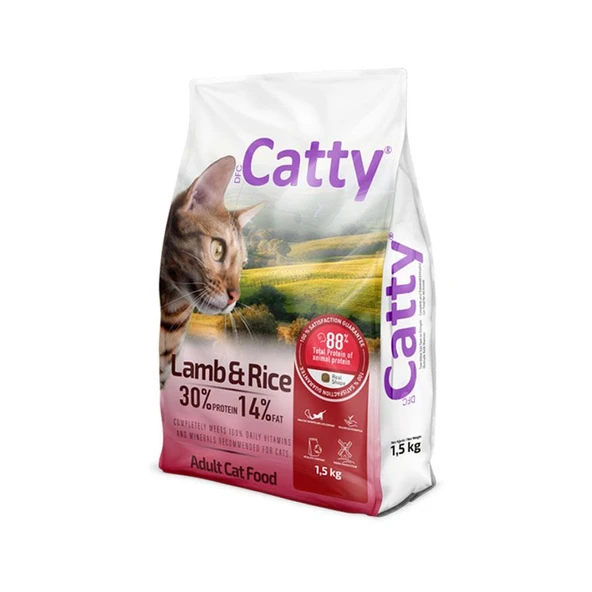 Catty Kuzulu ve Pirinçli Yetişkin Kedi Maması 1,5 Kg ürün görseli 1
