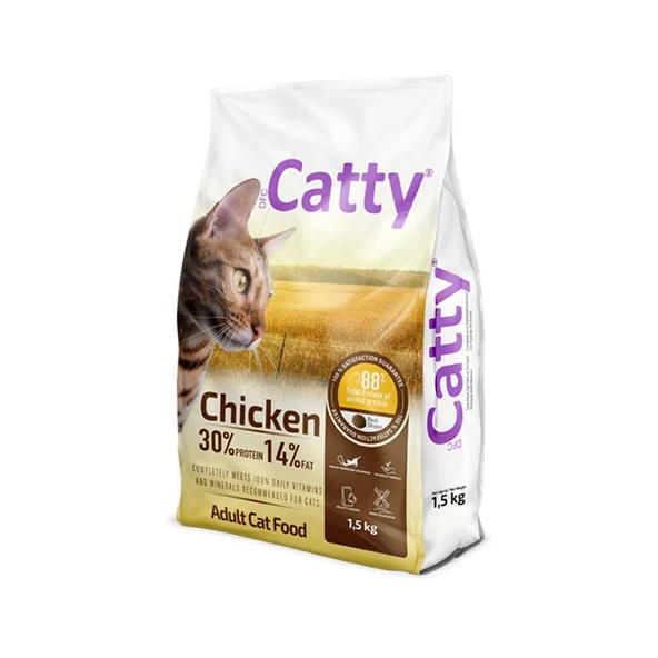 Catty Tavuklu Yetişkin Kedi Maması 1,5 Kg ürün görseli 1