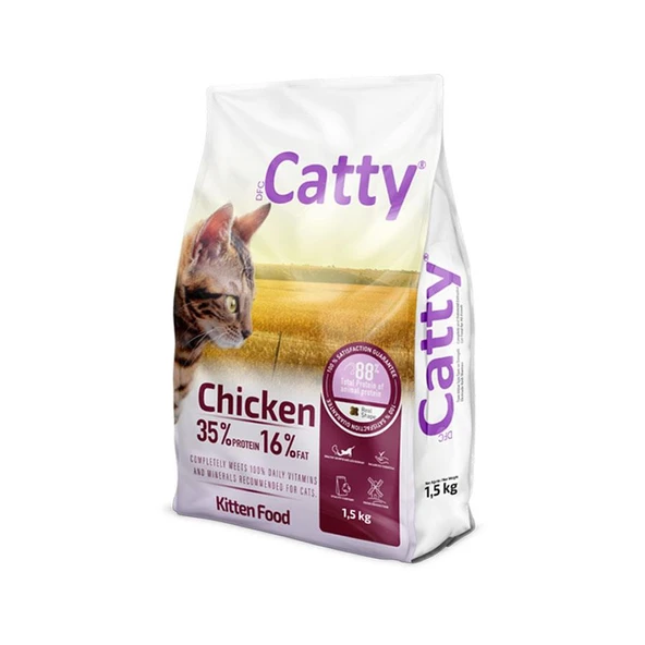 Catty Tavuklu Yavru Kedi Maması 1,5 Kg ürün görseli 1
