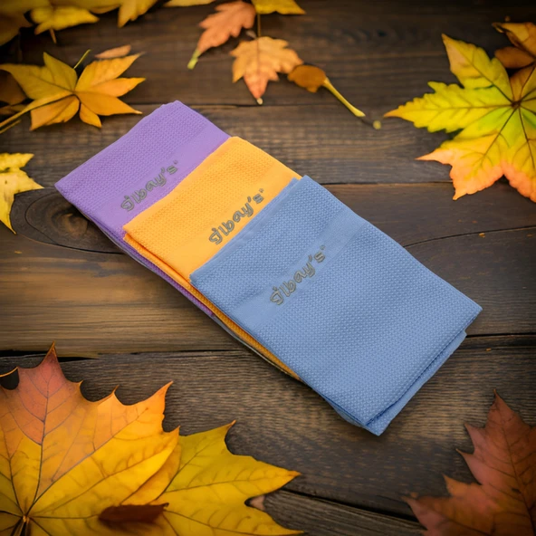İlbays 3'lü Mikrofiber Temizlik Bezi (Mavi-Sarı-Mor) ürün görseli 1