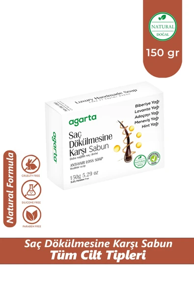 Agarta Saç Dökülmesine Karşı Sabun 150 gr ürün görseli 1