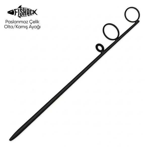 Olta Kamış Ayağı - Paslanmaz Çelik - Fishack - Siyah ürün görseli 1