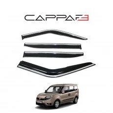 Fiat Doblo 2015-2022 Yıl Aralığı Uyumlu Cam Rüzgarlığı Kromlu 4 Parça ürün görseli 1