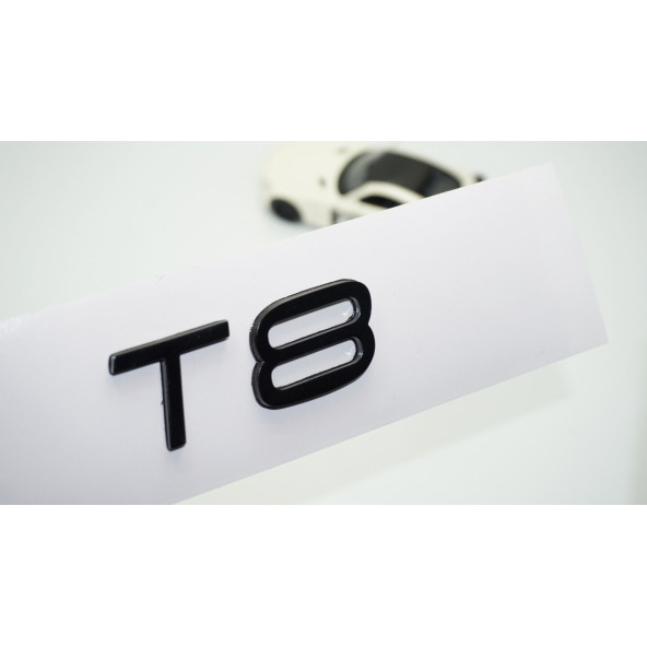 DK Tuning T8 Siyah ABS 3M 3D Bagaj Yazı Logo Volvo İle Uyumlu ürün görseli 1