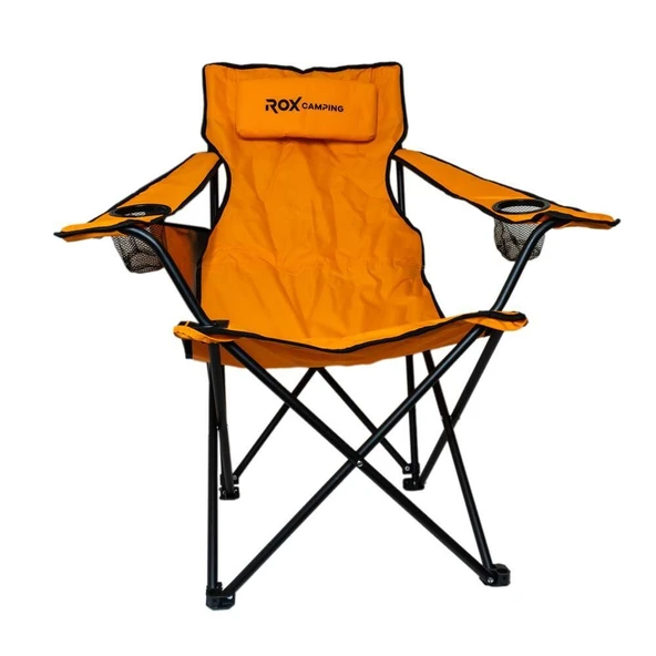 Rox Camping Katlanır Kamp Sandalyesi -Turuncu - Resim 4