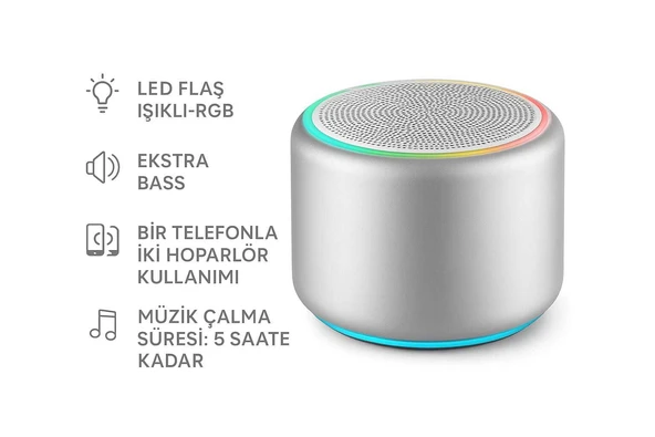 Bunnys Samsung Galaxy S23 Ultra Uyumlu Kompakt Bluetooth Hoparlör – Uzun Pil Ömrü (5 Saat) | Kablosuz Hoparlör ürün görseli 1