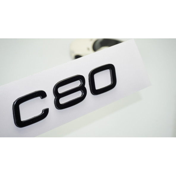 DK Tuning C80 Siyah ABS 3M 3D Bagaj Yazı Logo Volvo İle Uyumlu ürün görseli 1