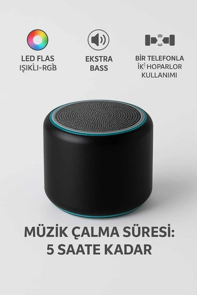 Bunnys Honor Play 60 Plus Uyumlu Kompakt Bluetooth Hoparlör – Uzun Pil Ömrü (5 Saat) | Kablosuz Hoparlör ürün görseli 1