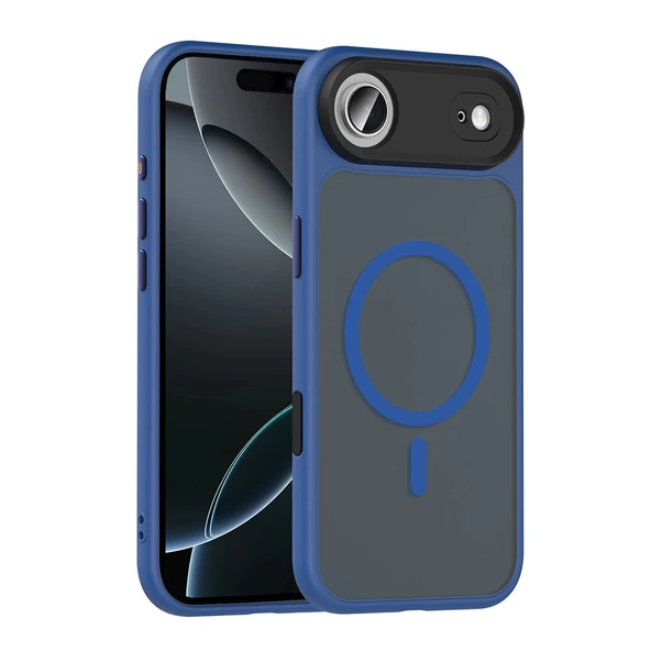 Apple iPhone 17 Air Uyumlu Kılıf Mat Arka Yüzey Wireless Şarj Özellikli Flet Magsafe Kapak ürün görseli 1