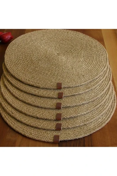 Haw jute hasır supla 6 adet 32x32 ürün görseli 1