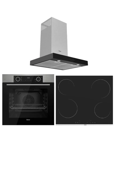 Ferre FRYART VİTRO SERİSİ SİYAH ANKASTRE SET (XE63Mİ-MS261-D100) ürün görseli 1